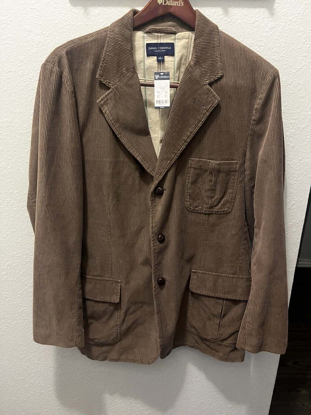 Daniel Cremieux Brown Cotton Blazer Mens Large New